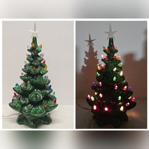NOT FOR SALE Vintage 1970’s Atlantic Mold Ceramic Lighted Christmas Tree